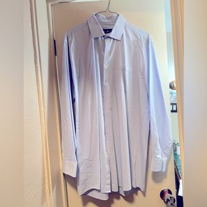 Men’s Blue with White Pinstripe Beverly Hills Polo Club shirt Size 17 1/2 XL